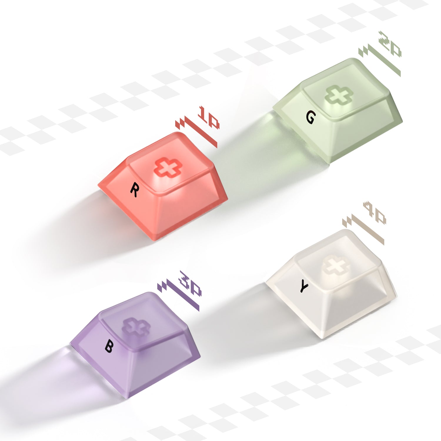 Transparent ABS keycaps transparent keycaps shine-through keycaps