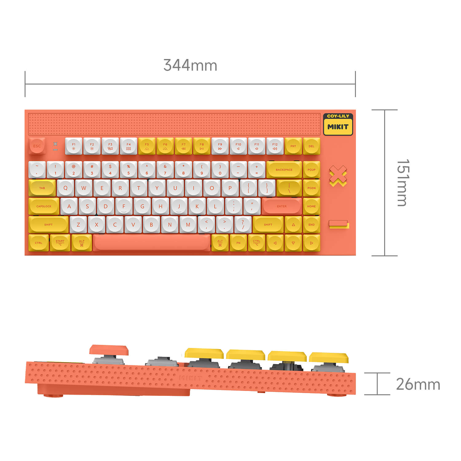 CL80 Marmalade Low Profile Keyboard