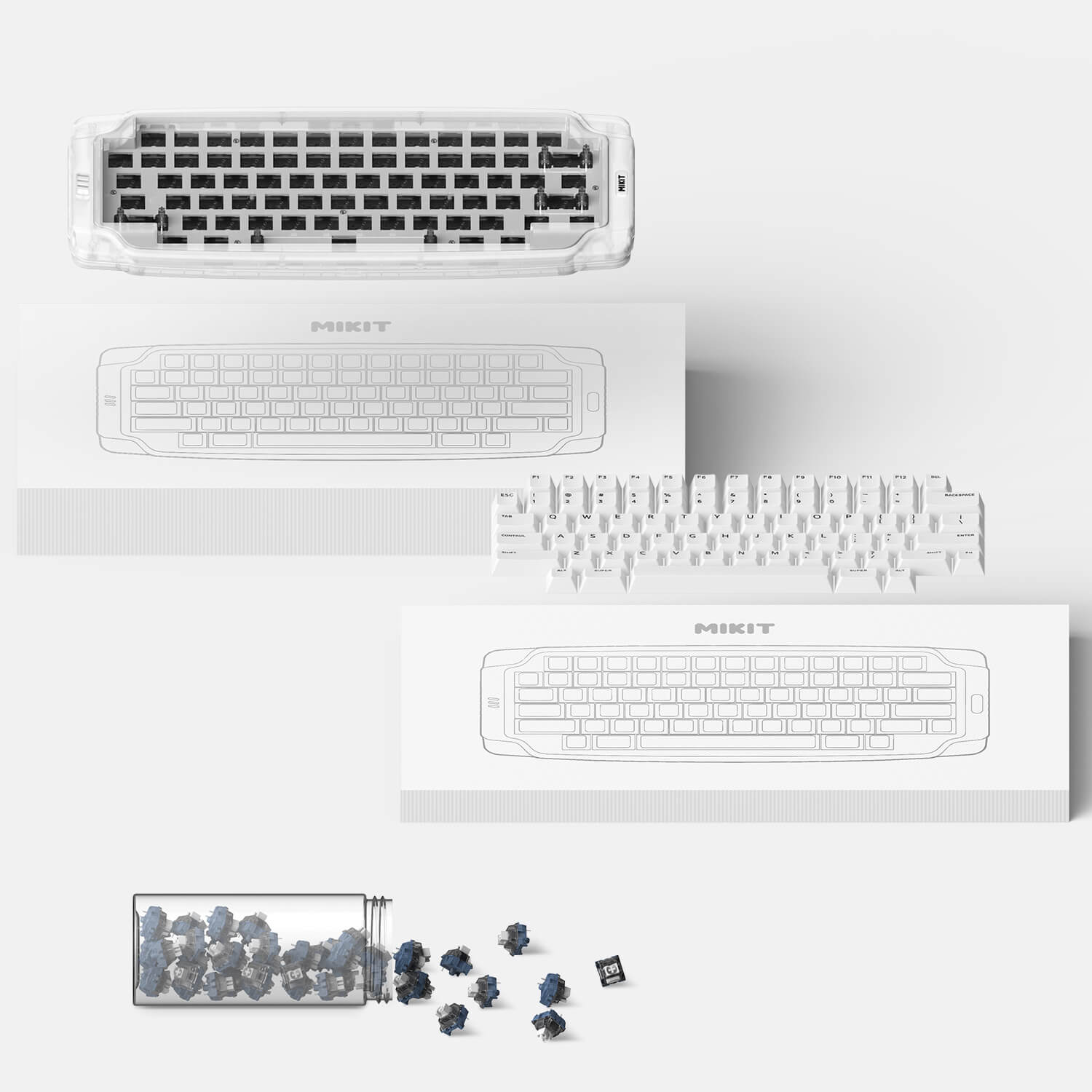 MK72 Innocence White Gaming Keyboard